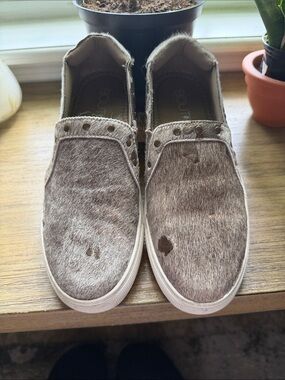 Slip-On Shoes in Brown Haircalf